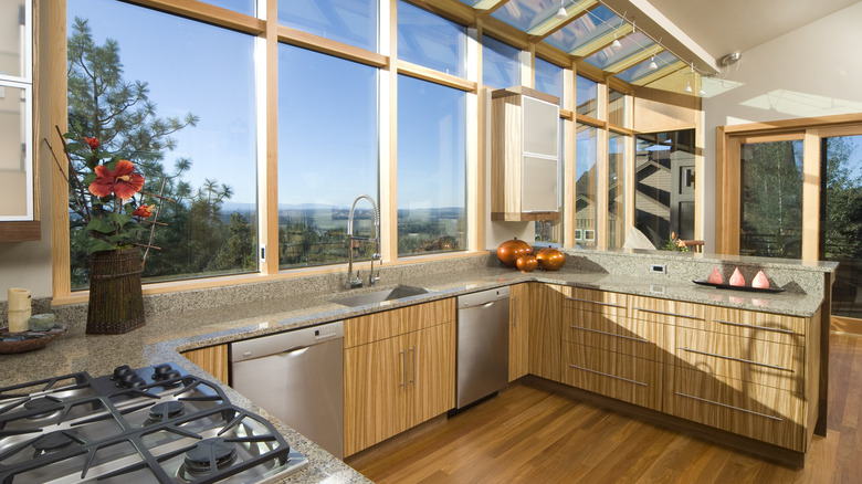 Kitchen with bamboo floors