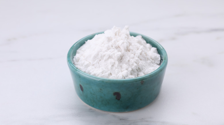 cornstarch in bowl on counter