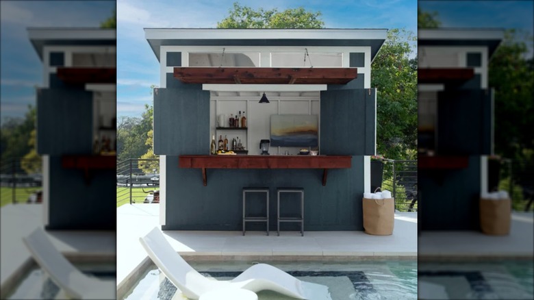 The Yardline Solara Wood Bar Shed from Costco