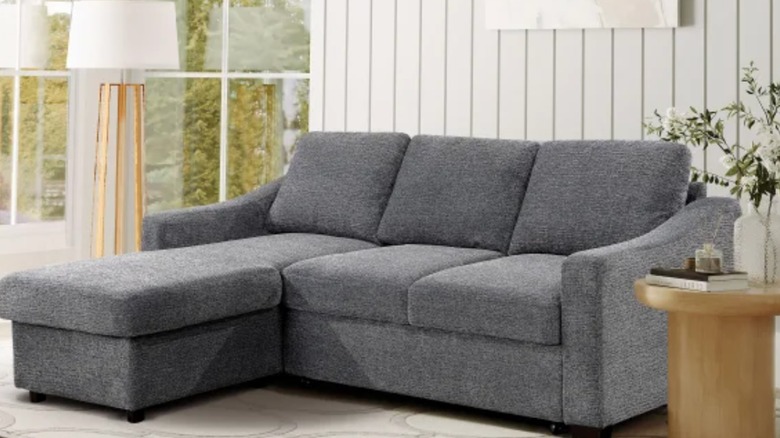 Coddle Aria Fabric Sleeper Sofa with Reversible Chaise