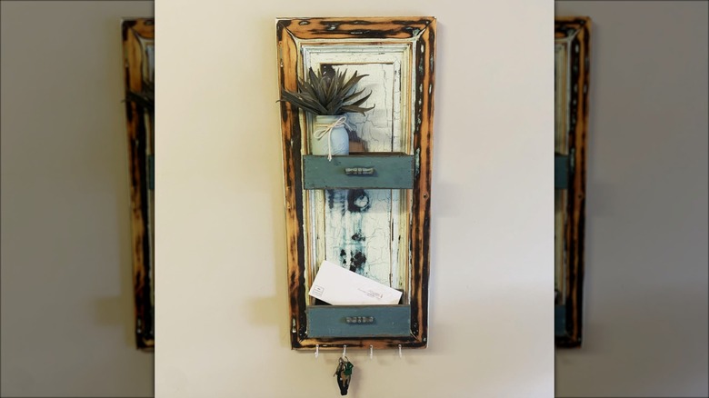 shabby chic hanging mail organizer