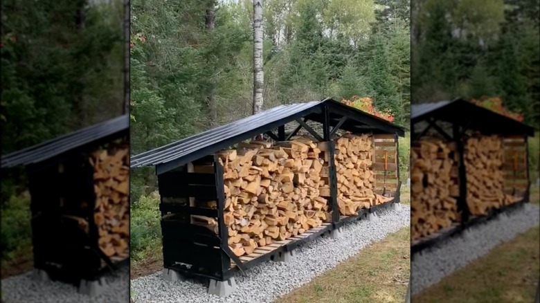 DIY firewood shed
