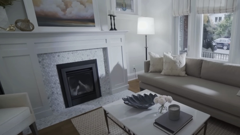 white modern living room