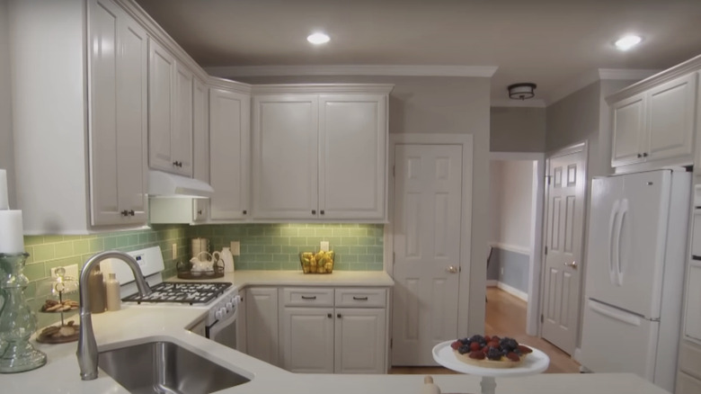 modern white kitchen interior