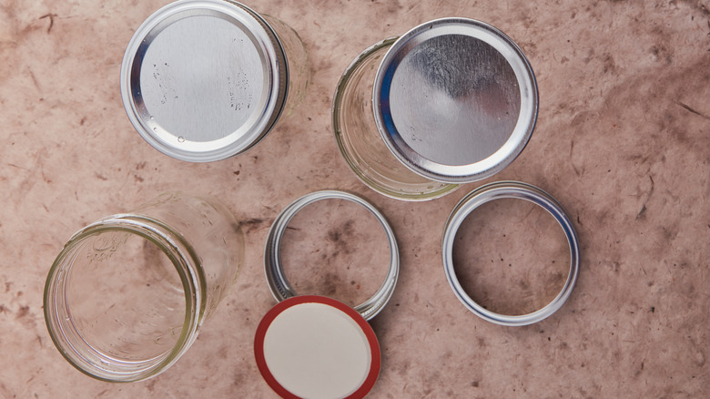 Assorted mason jar lids