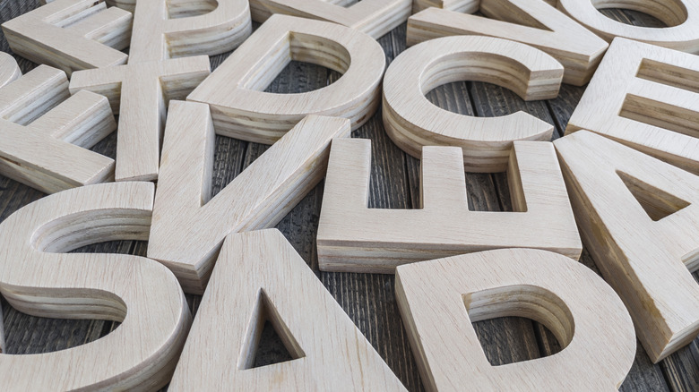 Wooden craft letters