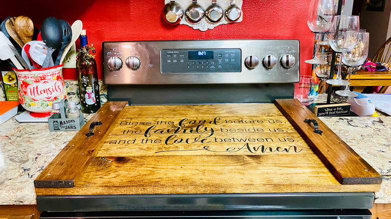 DIY STOVE TOP COVER  HOW TO MAKE A NOODLE BOARD! 