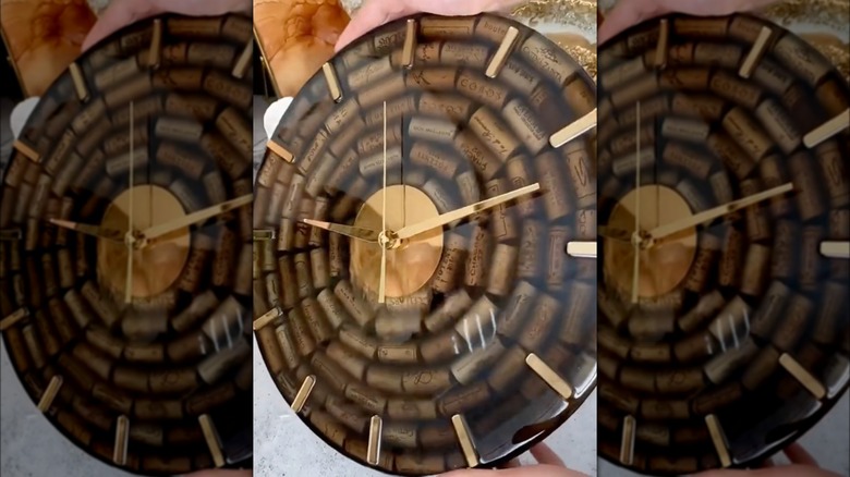 cork resin clock 