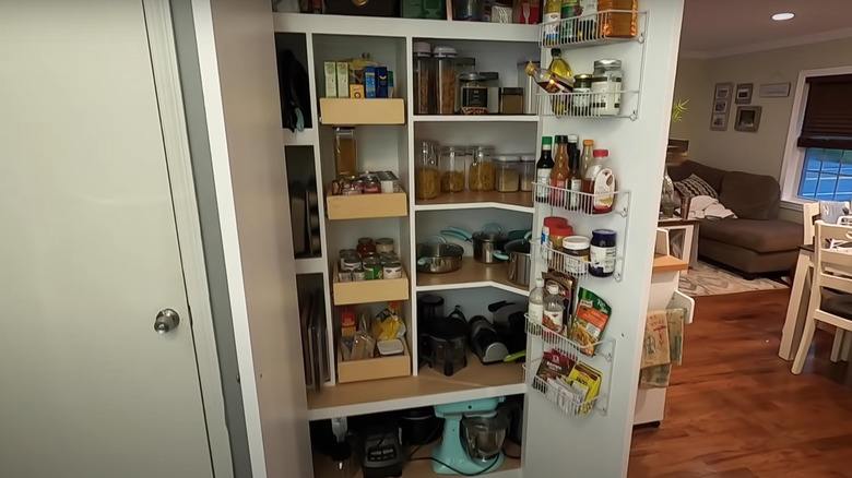 pantry with double doors