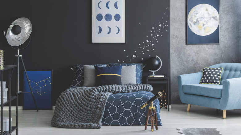 space themed teen room