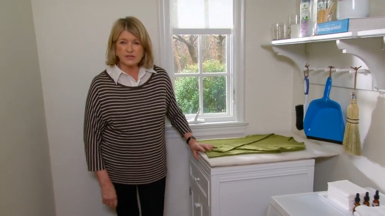 Martha Stewart and ironing board