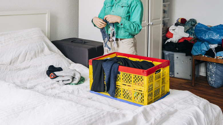 Packing plastic crate