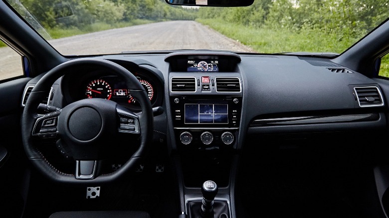 Black car dashboard