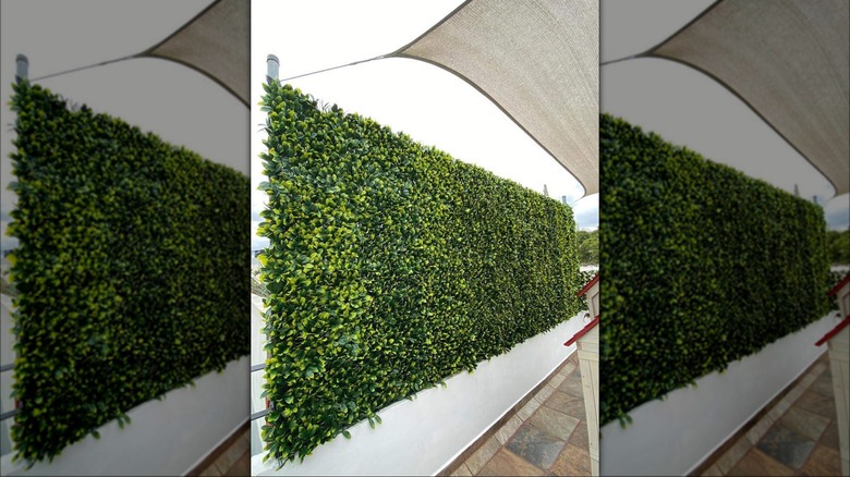 Green Smart Dekor Artificial Lemon Leaf Lattice Screen