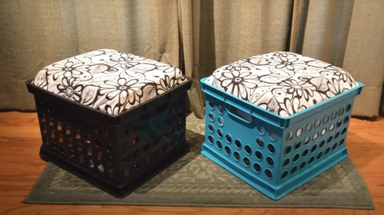 milk crate ottomans