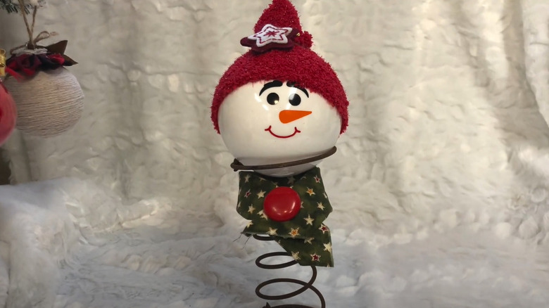 bed spring snowman