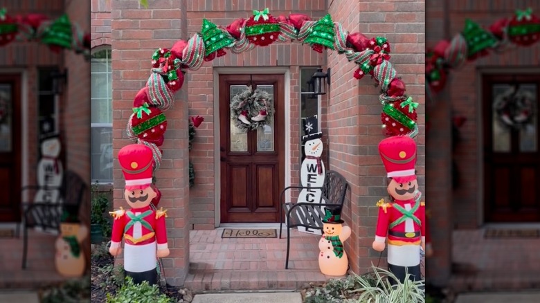 Pool noodle arched garland