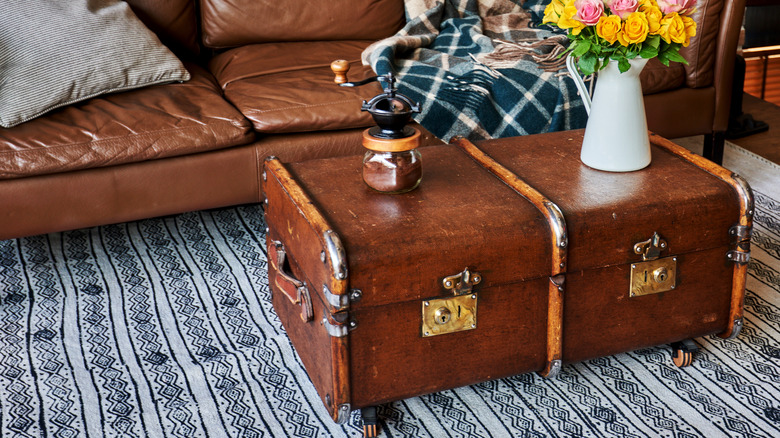 Trunk as coffee table