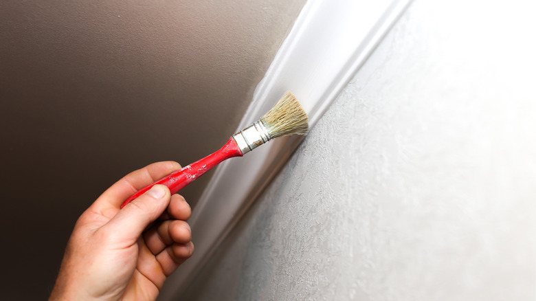 Painting crown molding