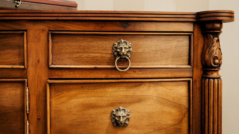 Antique wood dresser