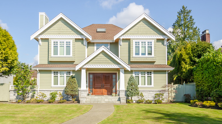 exterior of suburban home