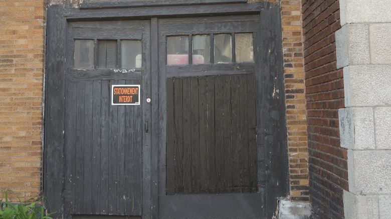 old garage door