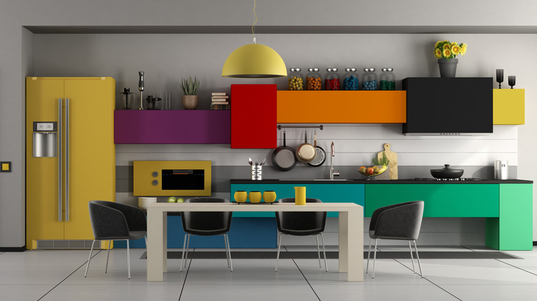 multicolored kitchen