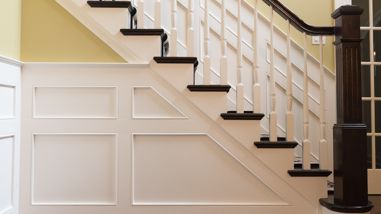 Wainscoting on staircase