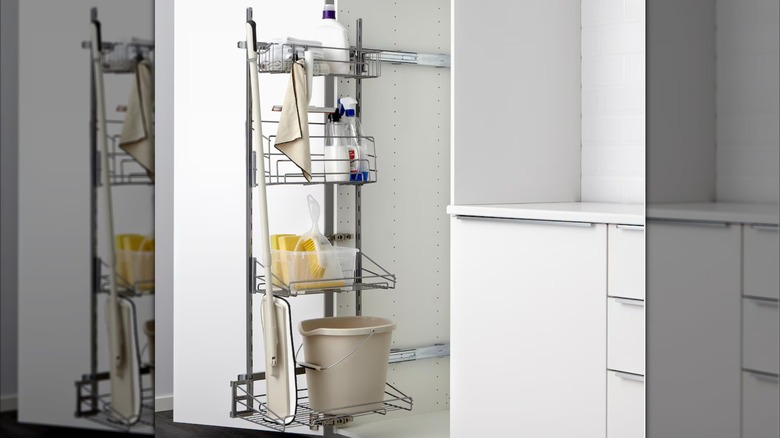 IKEA UTRUSTA pull-out rack for cleaning supplies