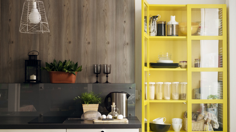 Kitchen with vertical storage