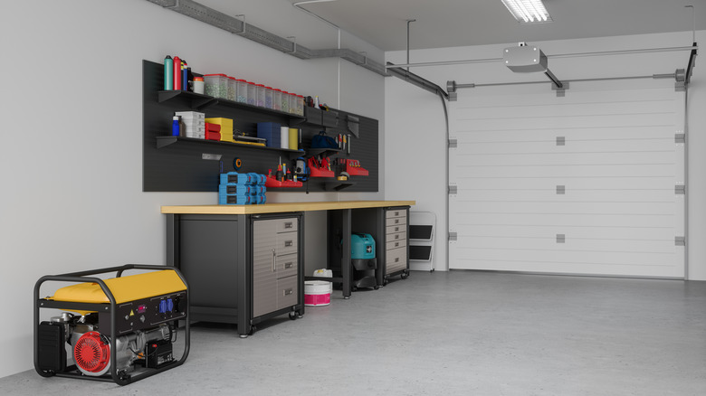 Garage with vertical storage