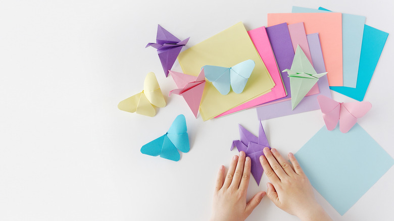 Origami butterflies 