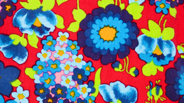 Retro floral fabric 