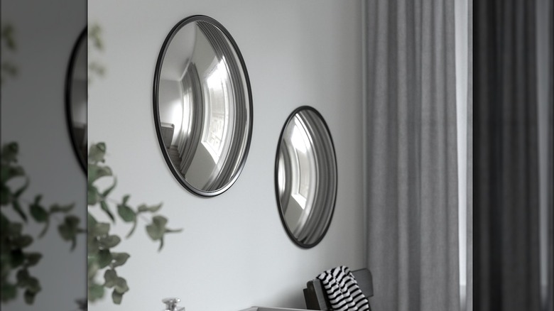 IKEA SVARTBJÖRK mirrors on wall