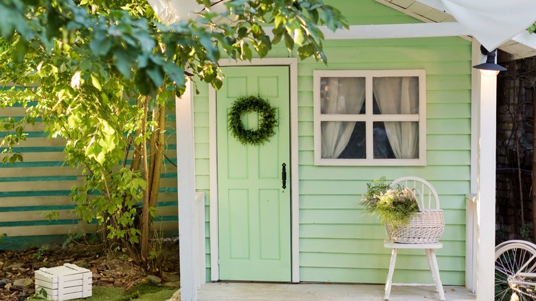 light green shed