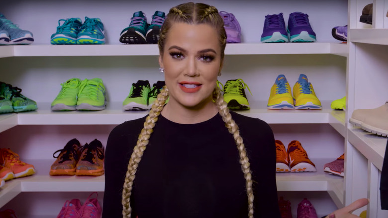 khloe kardashian in fitness closet