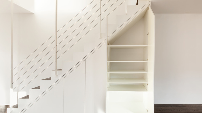 closet under the stairs