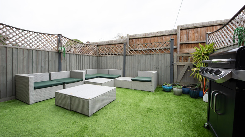 wooden fence with trellis top