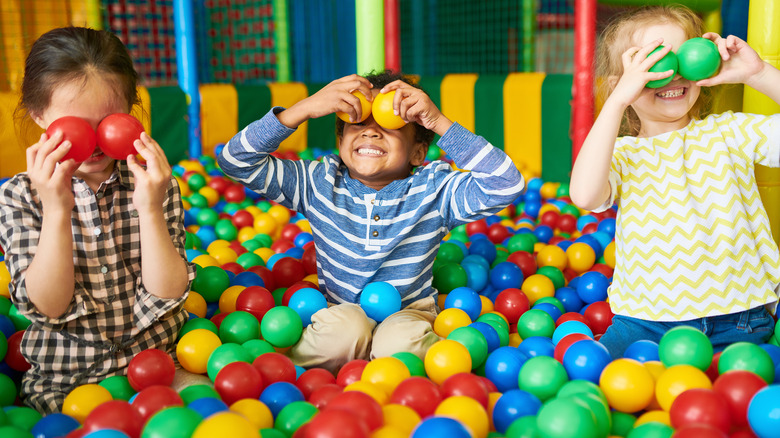 Kids in ball pit