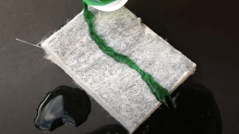 liquid test on aerogel material