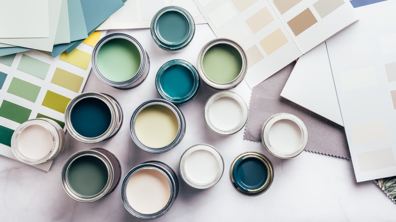 Paint samples in various colors