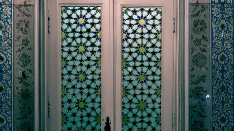 stained glass doors