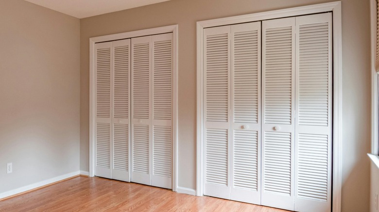 slatted bifold closet doors