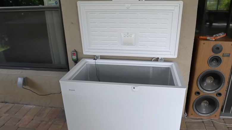 chest freezer cold plunge setup