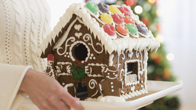 Milk carton gingerbread houses