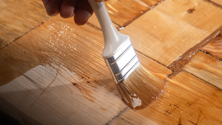 Staining wood for a personalized look.