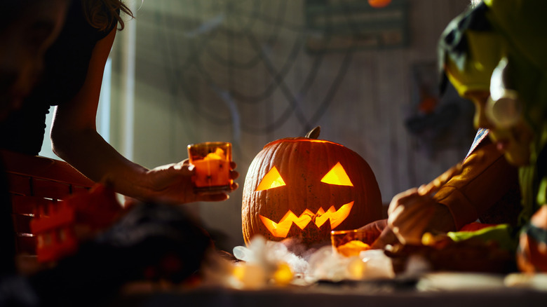 close up jack o lantern