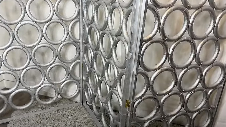 Foam wreath room divider