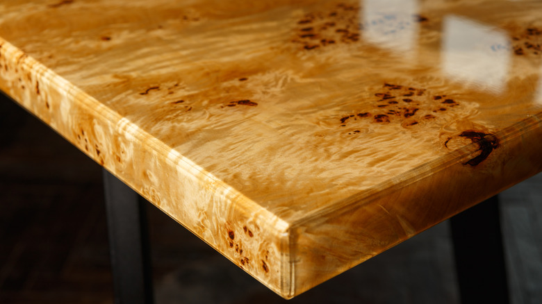 burl wood table