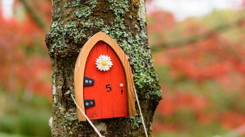 Fairy door in tree